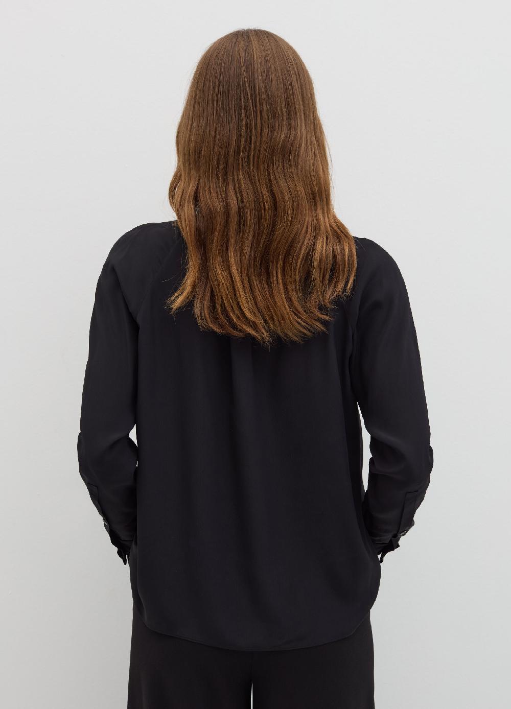 Stefanel Blusa a collo alto in viscosa e seta Offerte stagionali