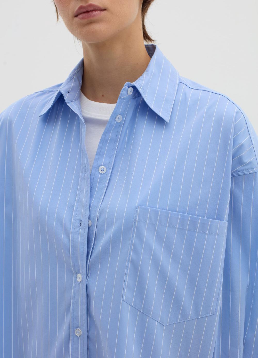 Stefanel Camicia gessata oversize in popeline Offerte giornaliere