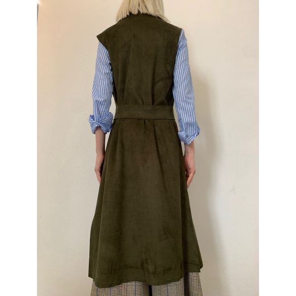 Stella Jean GILET LUNGO CON RICAMO FIORE 2025