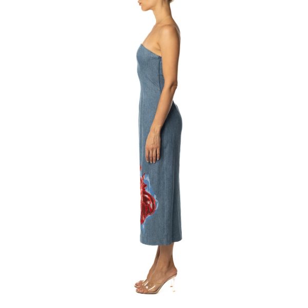 Stella Jean ABITO DENIM Consegna Veloce