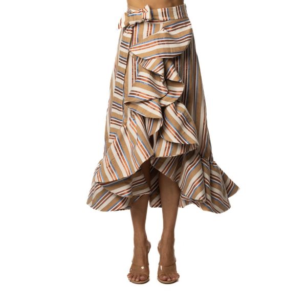 Stella Jean GONNA AMPIA A RIGHE Moda