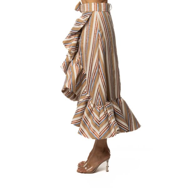 Stella Jean GONNA AMPIA A RIGHE Moda