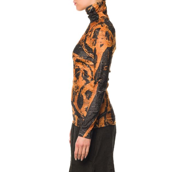 Stella Jean TOP IN VELLUTO STAMPATO Italia