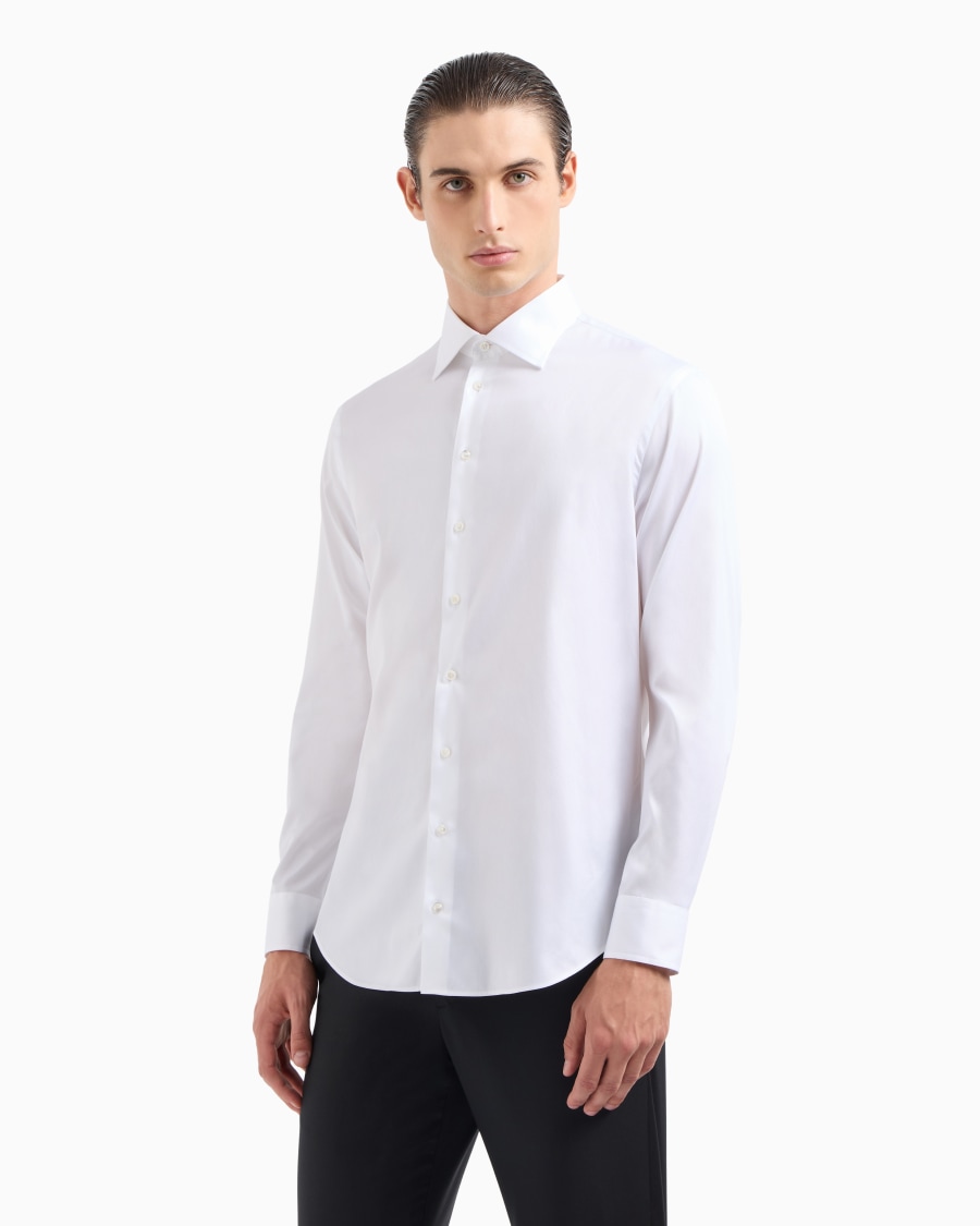 The world of armani CAMICIA CLASSICA REGULAR FIT IN COTONE In Linea