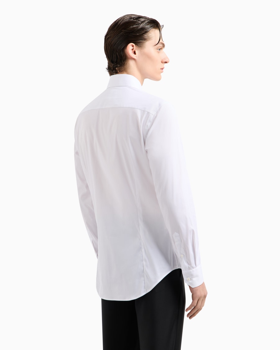 The world of armani CAMICIA IN TESSUTO STRETCH CON COLLO CLASSICO CON STECCHE Qualità