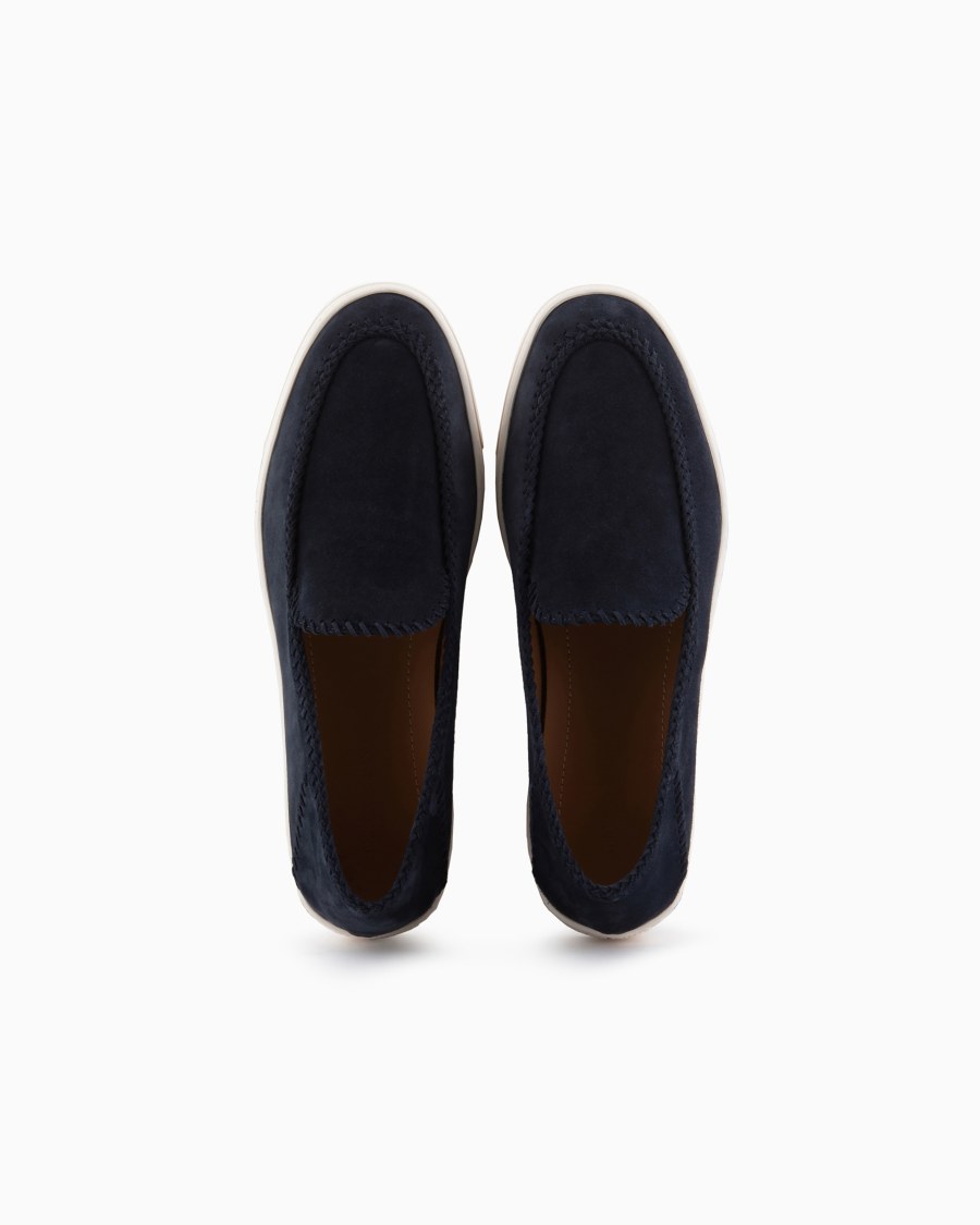 The world of armani GALLERIA 3 SLIP-ON IN PELLE SCAMOSCIATA Qualità Garantita