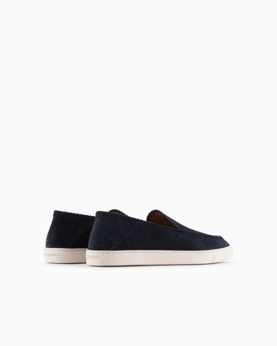 The world of armani GALLERIA 3 SLIP-ON IN PELLE SCAMOSCIATA Qualità Garantita