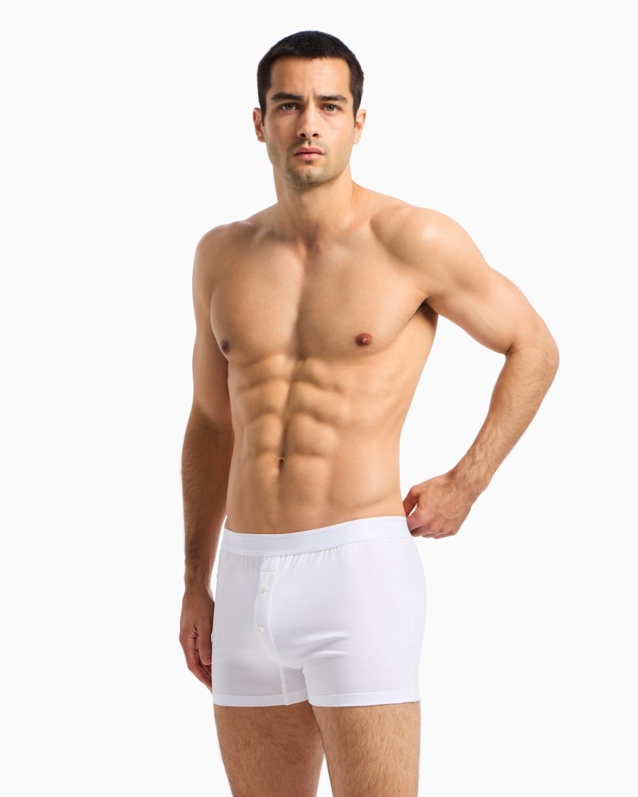 The world of armani BOXER IN JERSEY DI COTONE Negozi Online