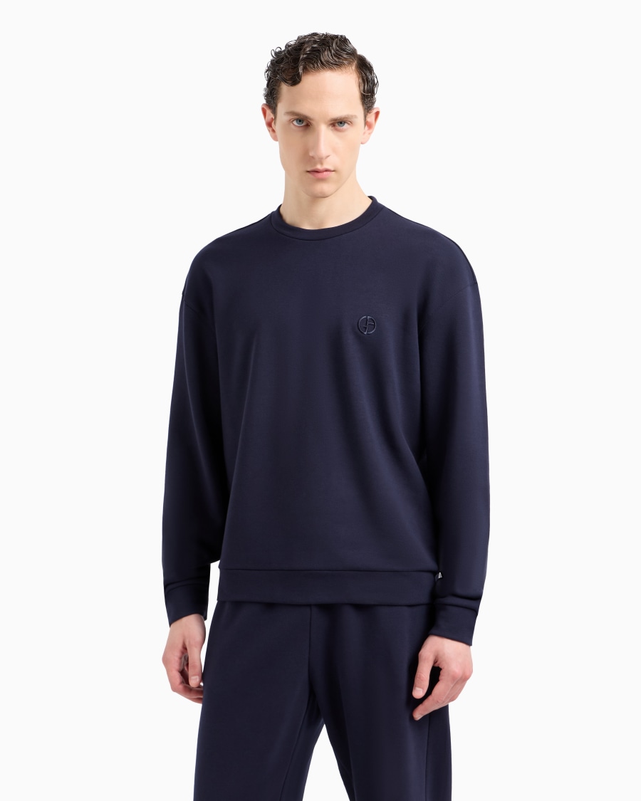 The world of armani FELPA GIROCOLLO IN COTONE E CASHMERE Acquista Ora