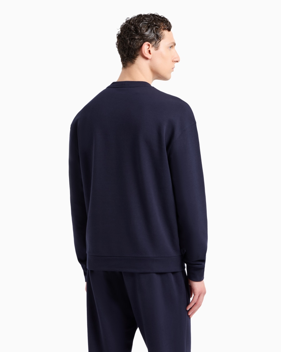 The world of armani FELPA GIROCOLLO IN COTONE E CASHMERE Acquista Ora