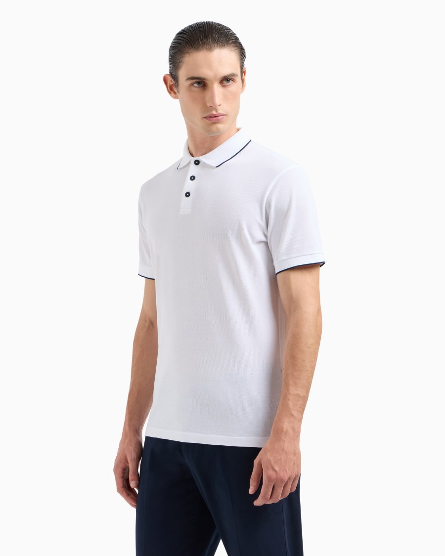 The world of armani POLO IN PIQUET DI COTONE FILO DI SCOZIA I Più Venduti