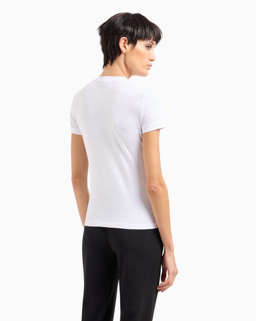 The world of armani T-SHIRT IN JERSEY DI VISCOSA STRETCH In Saldo