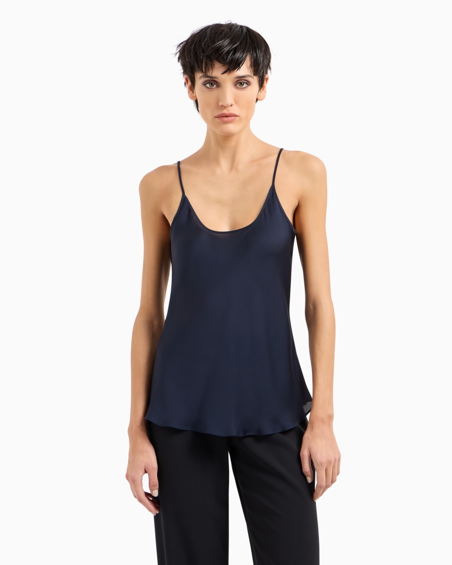 The world of armani TOP IN CHARMEUSE DI SETA Moda