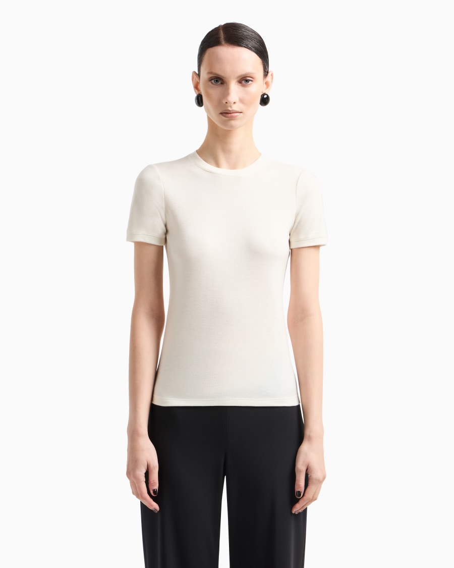 The world of armani T-SHIRT IN PURO CASHMERE 2025