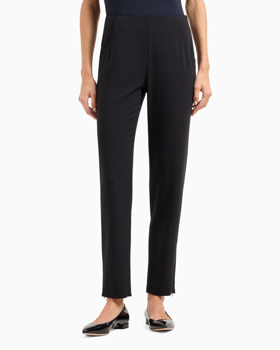 The world of armani PANTALONI IN CREPE DI LANA In Linea
