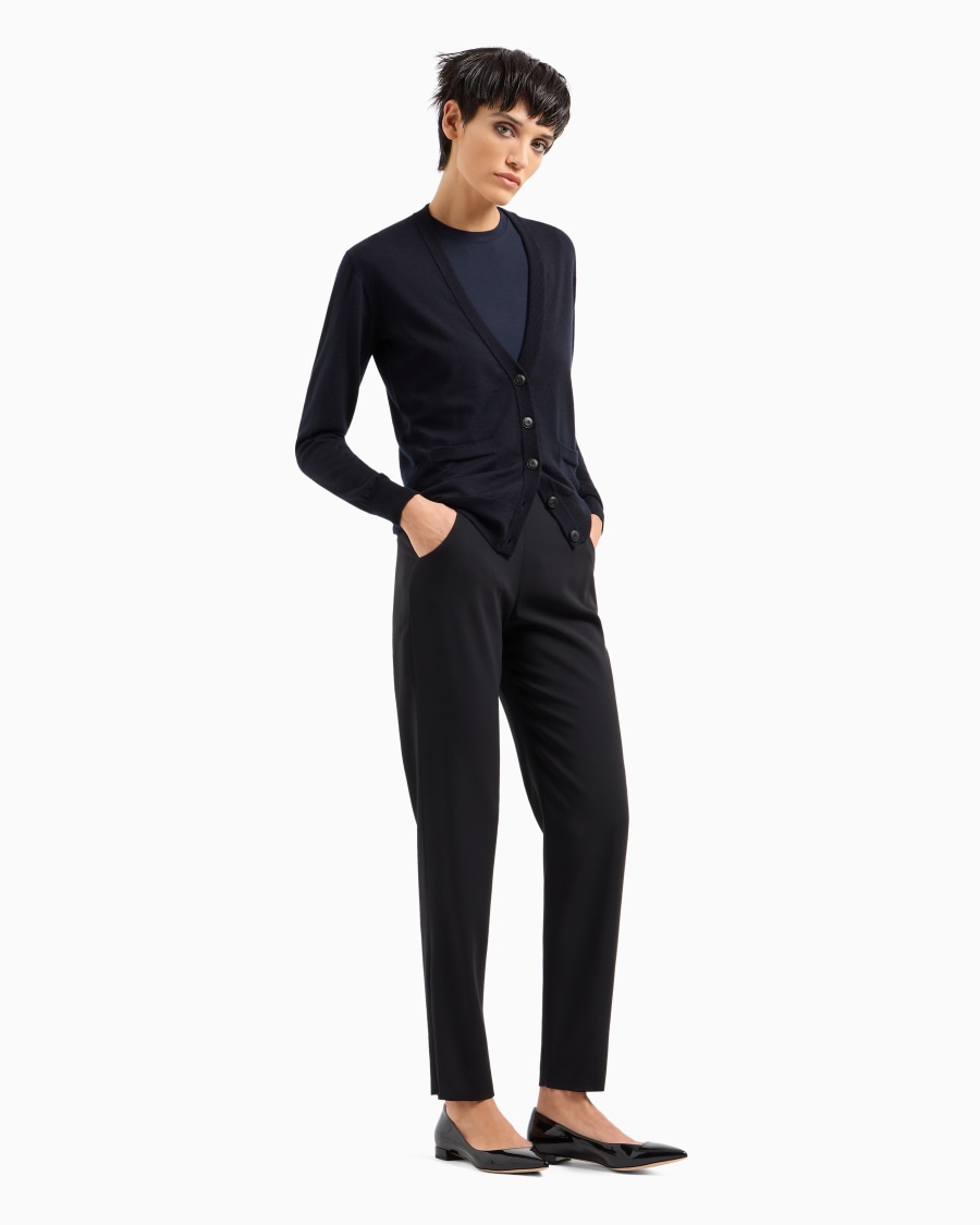 The world of armani PANTALONI IN CREPE DI LANA In Linea