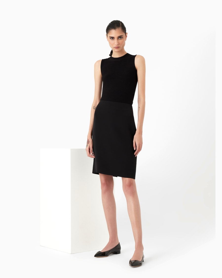 The world of armani TOP IN TESSUTO OTTOMAN Soddisfazione Garantita