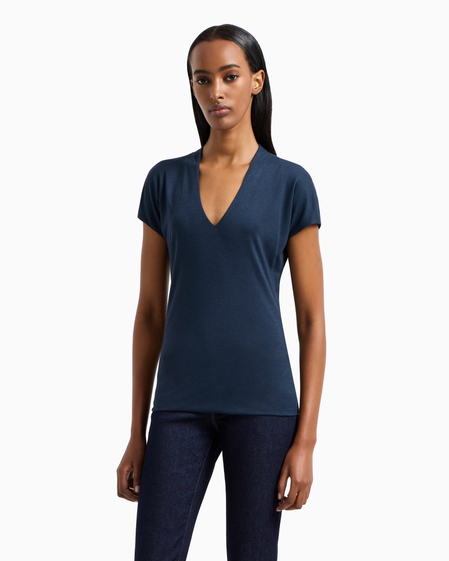 The world of armani TOP CON SCOLLO A V Negozi Online