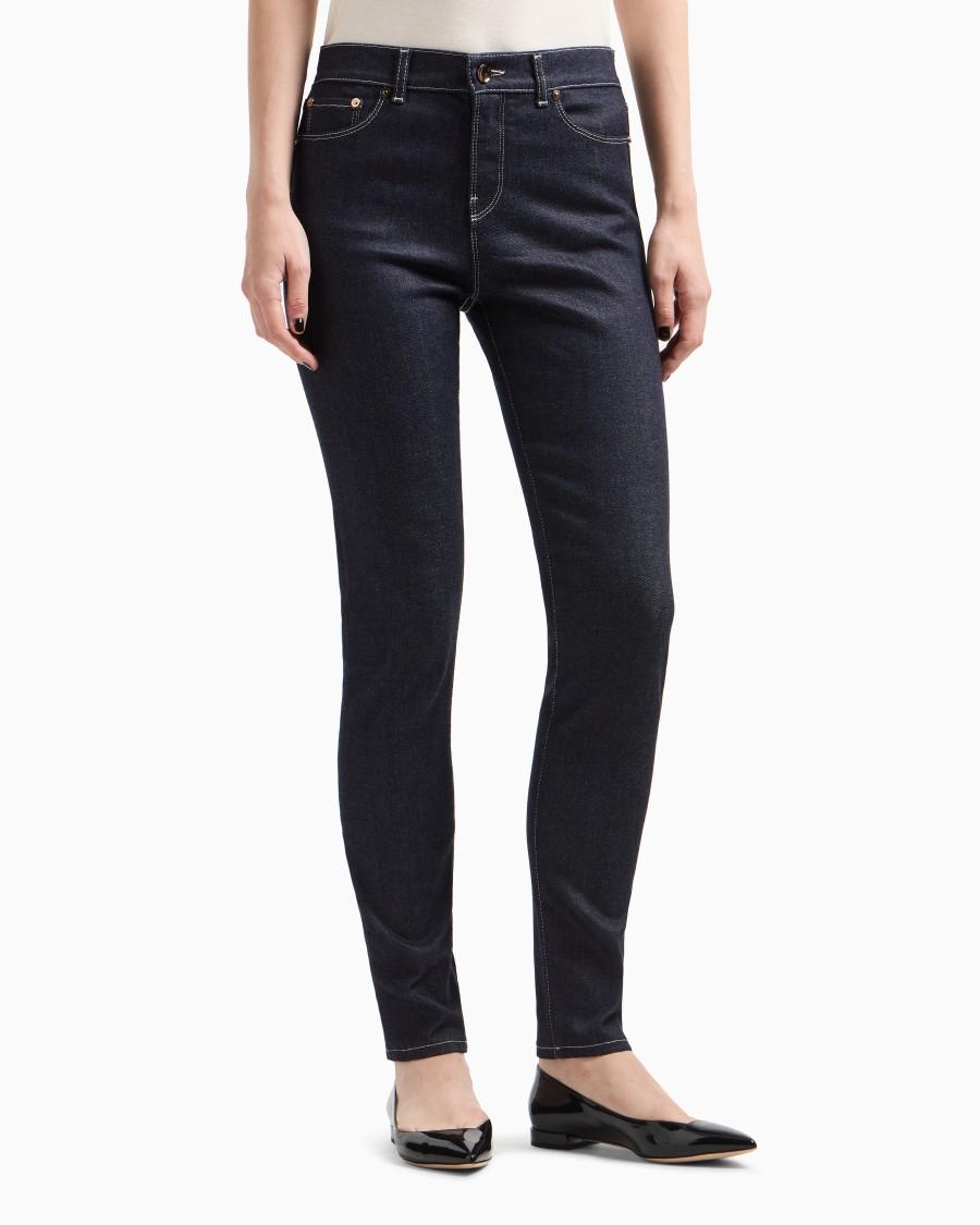 The world of armani PANTALONI 5 TASCHE SLIM FIT IN DENIM DI COTONE STRETCH Acquista Ora