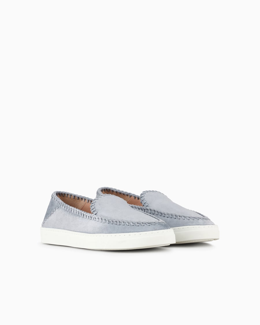 The world of armani GALLERIA 3 SLIP-ON IN PELLE SCAMOSCIATA Sottocosto