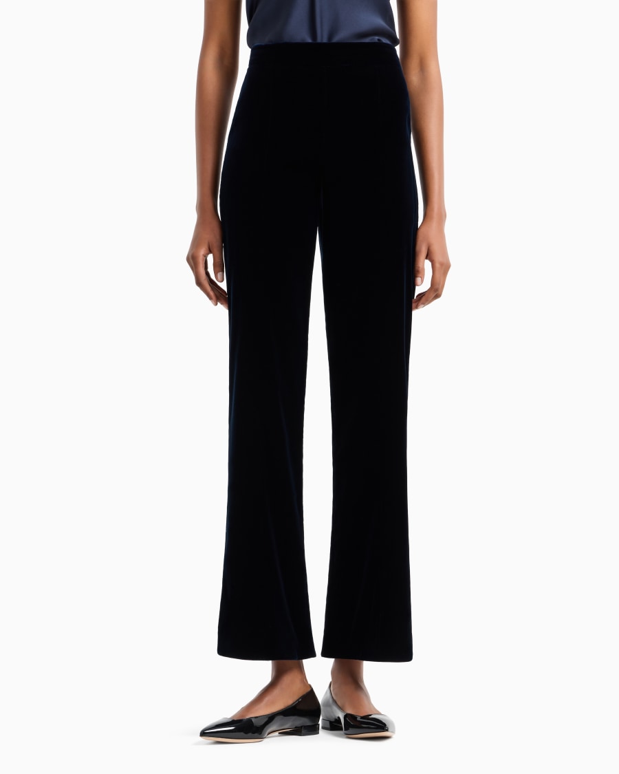 The world of armani PANTALONI CROPPED IN VELLUTO Outlet