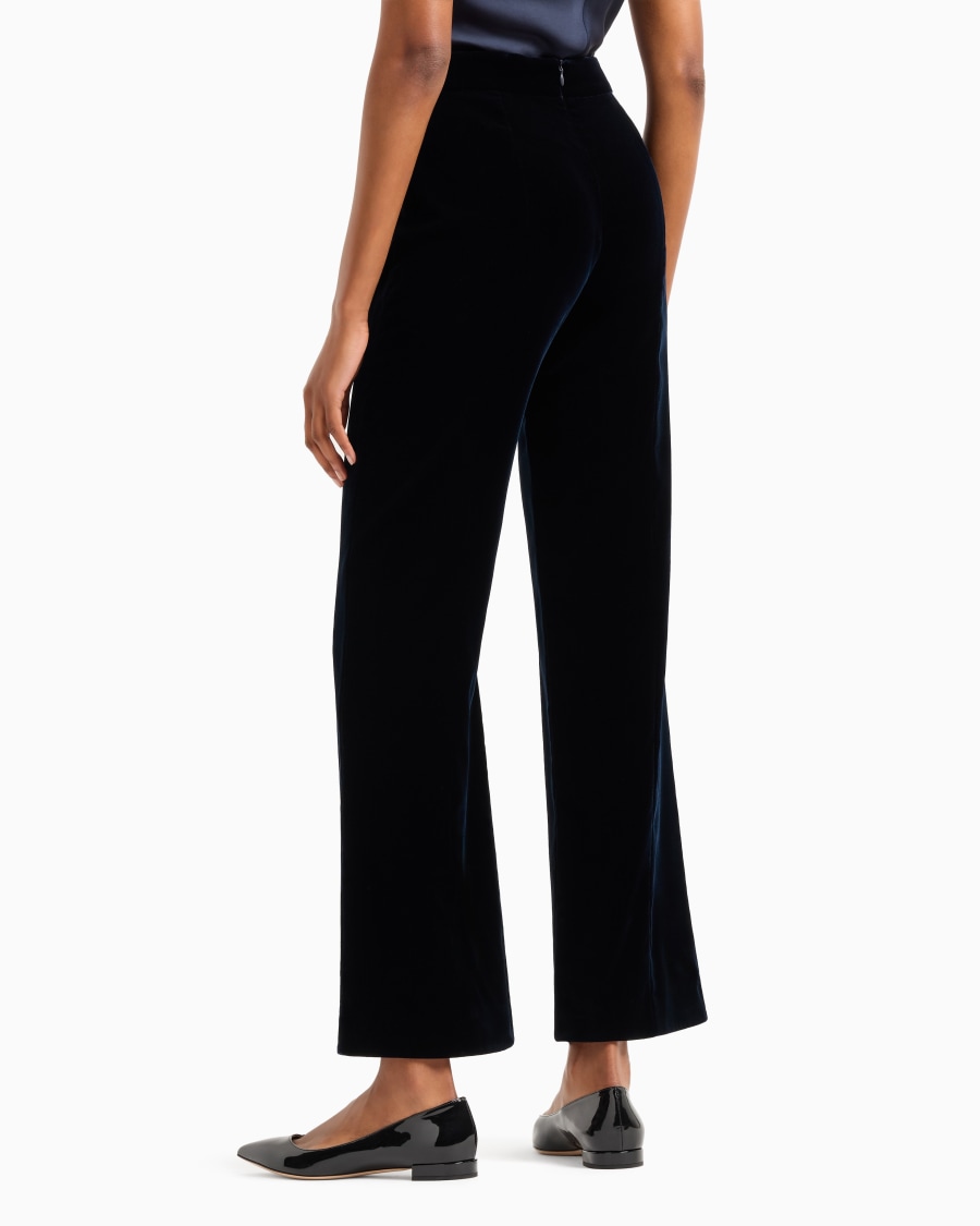 The world of armani PANTALONI CROPPED IN VELLUTO Outlet