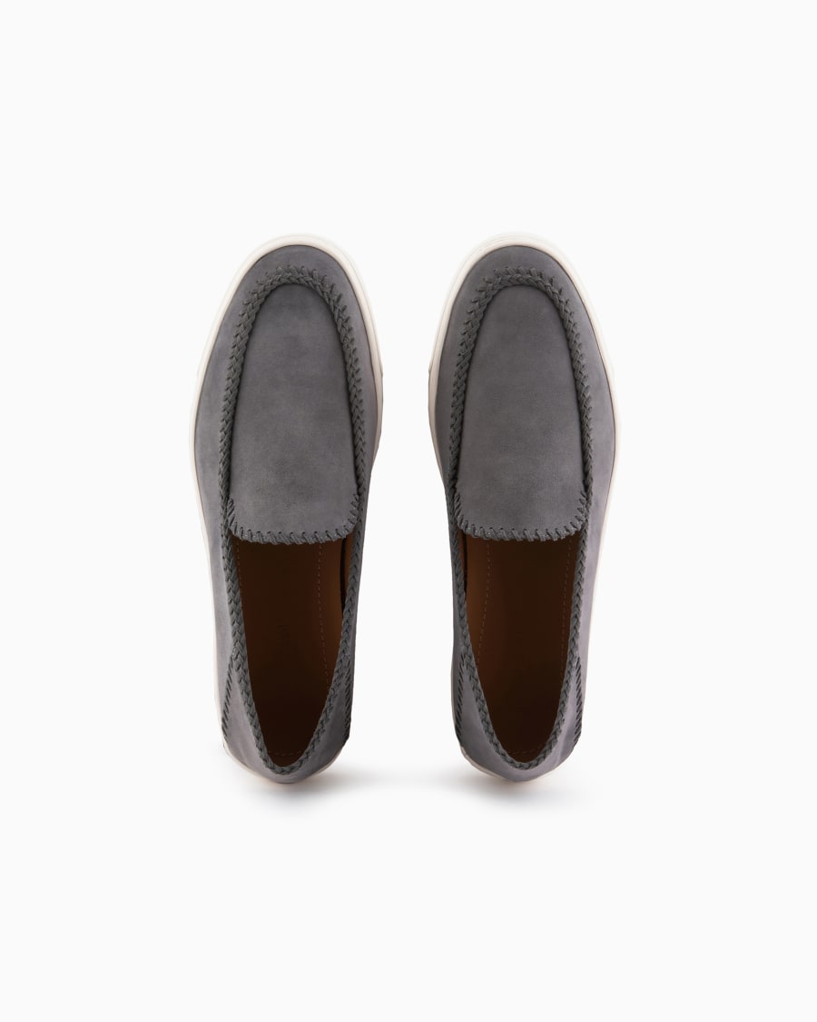 The world of armani GALLERIA 3 SLIP-ON IN PELLE SCAMOSCIATA Vendita Calda