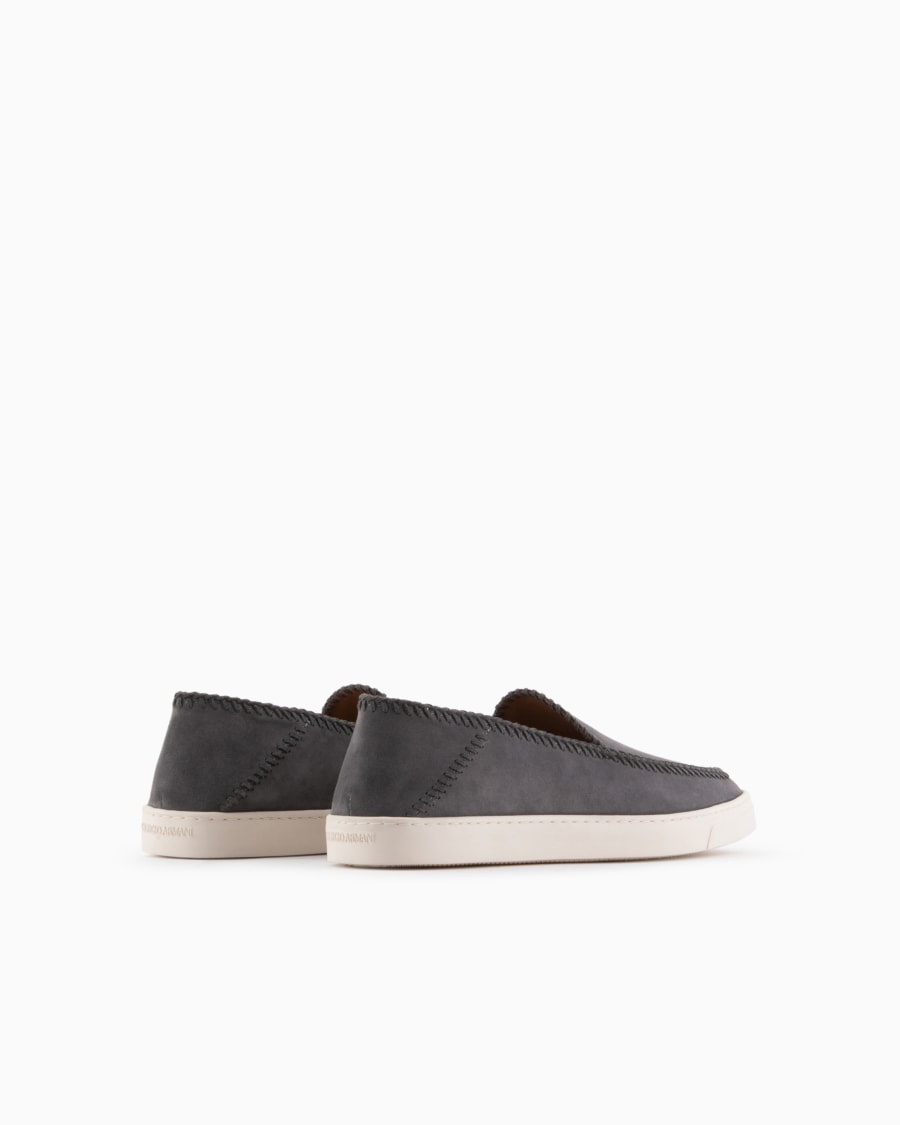 The world of armani GALLERIA 3 SLIP-ON IN PELLE SCAMOSCIATA Vendita Calda