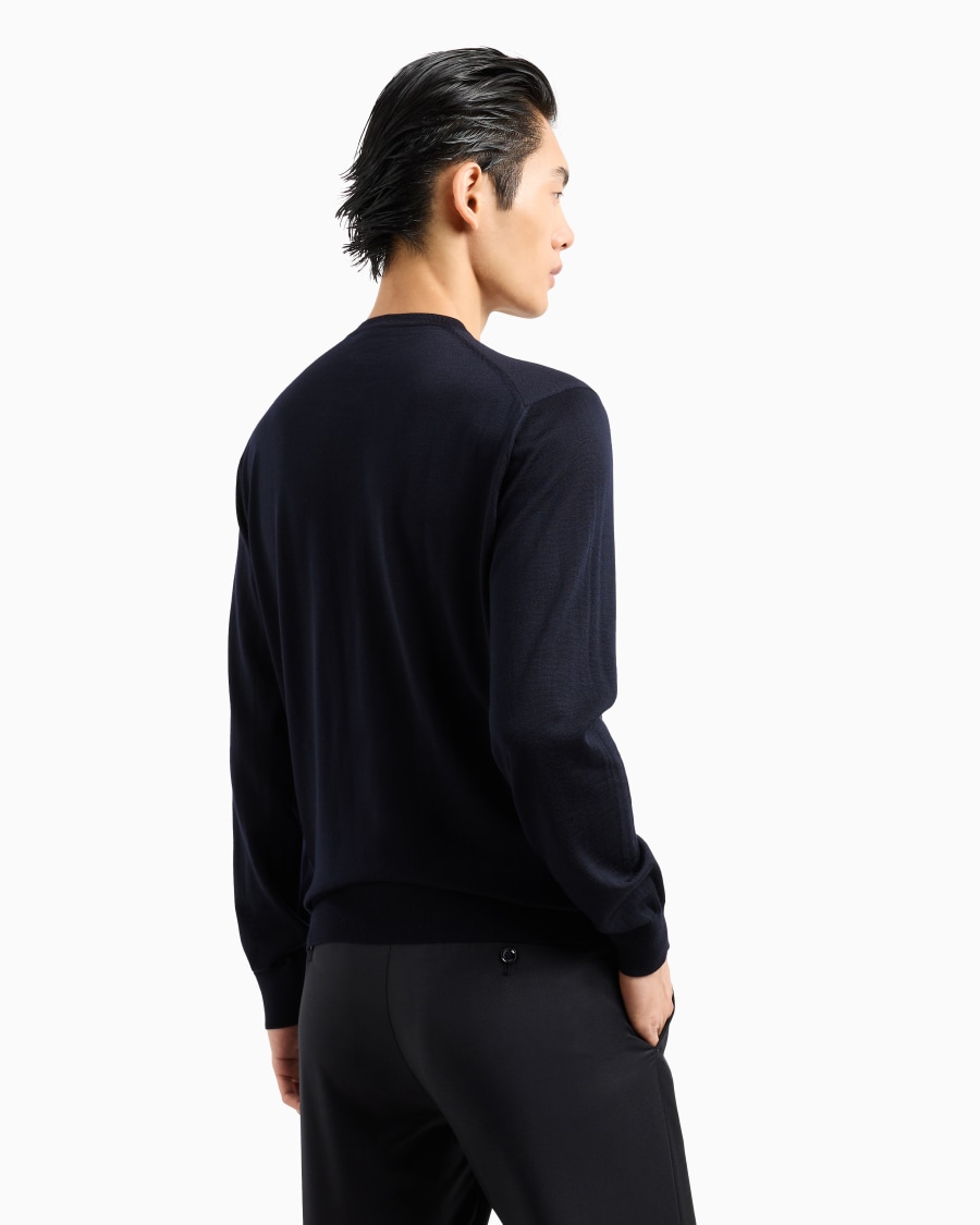 The world of armani MAGLIA GIROCOLLO IN LANA VERGINE Negozio
