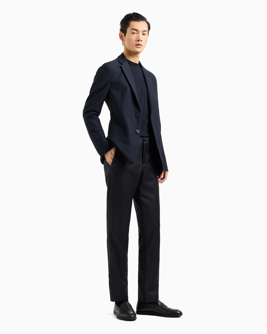 The world of armani MAGLIA GIROCOLLO IN LANA VERGINE Negozio