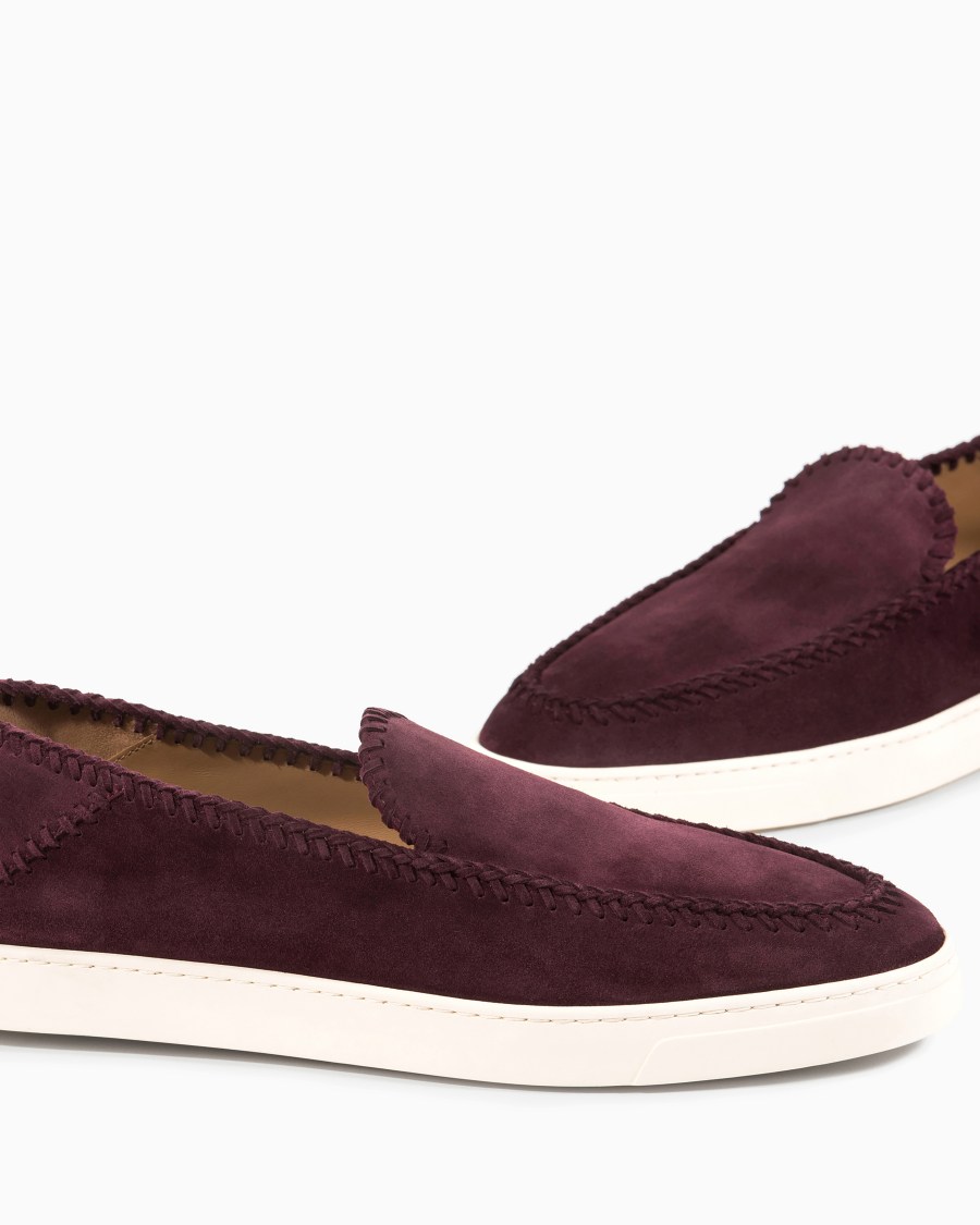 The world of armani GALLERIA 3 SLIP-ON IN PELLE SCAMOSCIATA 2025