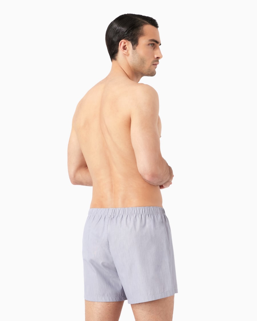 The world of armani BOXER IN COTONE CON LOGO RICAMATO Italy