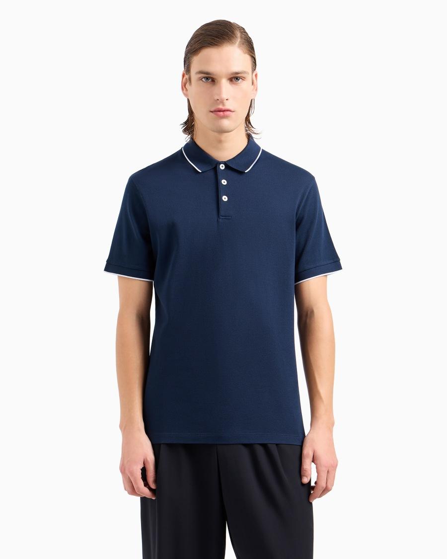 The world of armani POLO IN PIQUET DI COTONE FILO DI SCOZIA Italia
