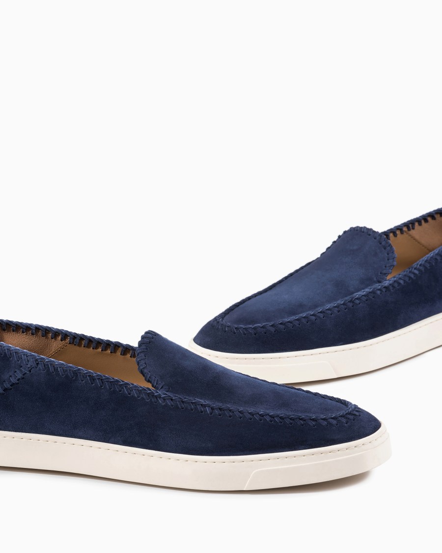 The world of armani GALLERIA 3 SLIP-ON IN PELLE SCAMOSCIATA Soddisfazione Garantita