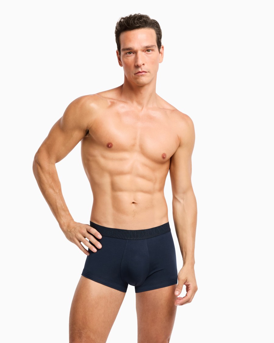 The world of armani PACK TRE BOXER IN JERSEY STRETCH Shopping Online