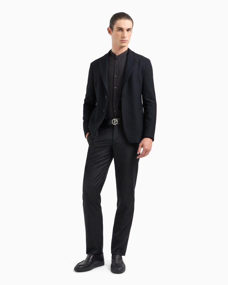 The world of armani CAMICIA ICON IN COTONE UNITO STRETCH Prezzo Ridotto