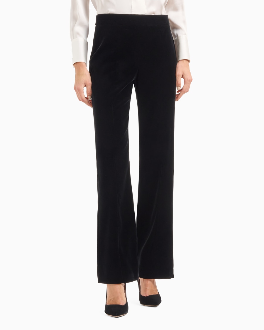 The world of armani PANTALONI CROPPED IN VELLUTO Presa