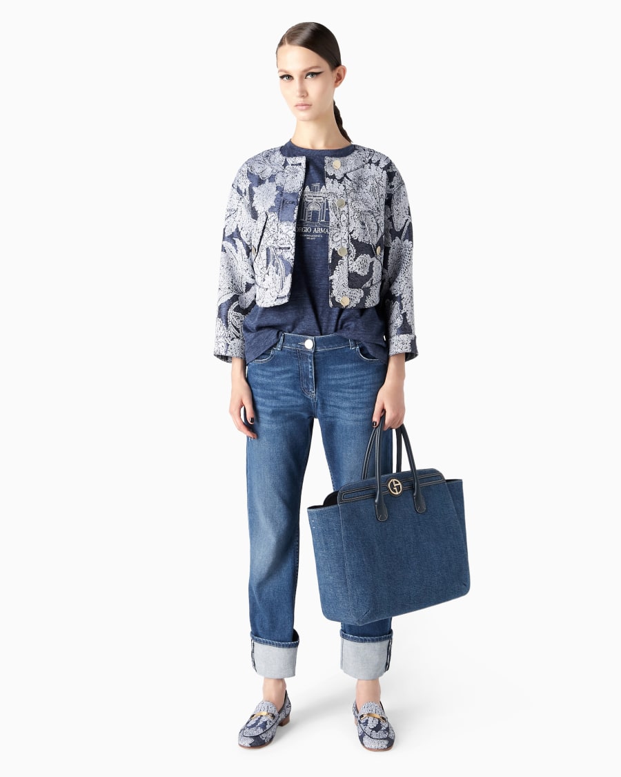 The world of armani DENIM COLLECTION JEANS 5-TASCHE IN DENIM DI COTONE STRETCH Sconto