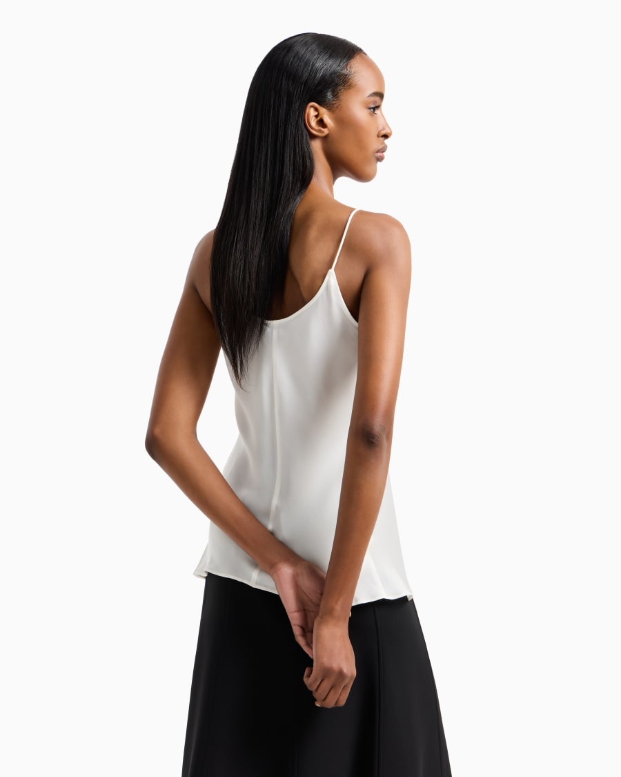 The world of armani TOP IN CHARMEUSE DI SETA Vendite Flash