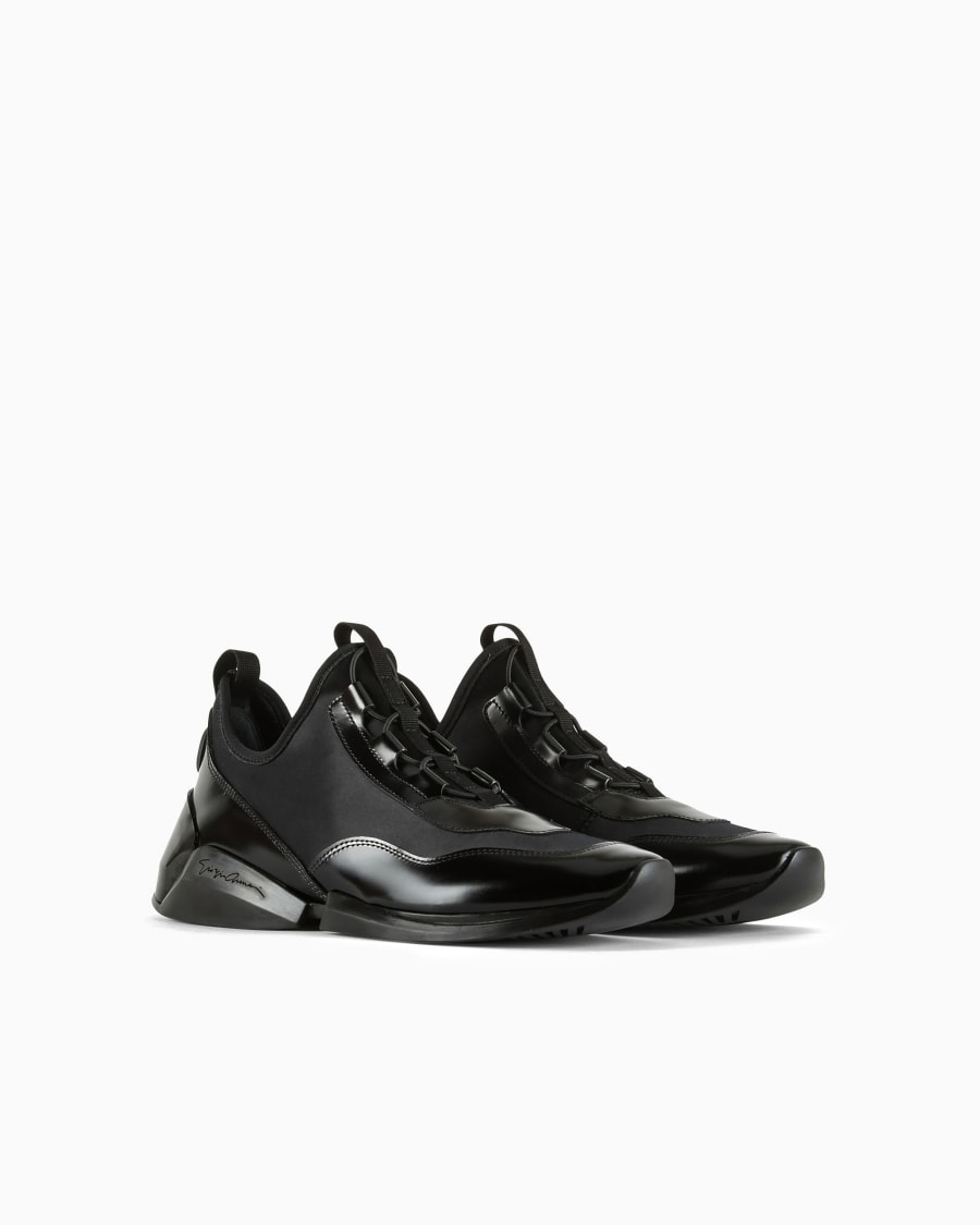 The world of armani SNEAKERS IN PELLE E NYLON Negozio