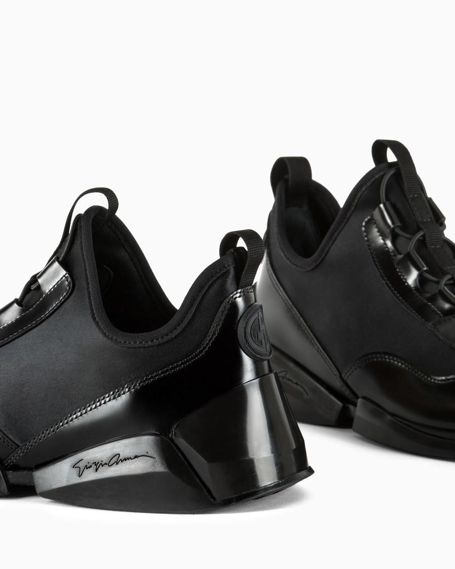 The world of armani SNEAKERS IN PELLE E NYLON Negozio
