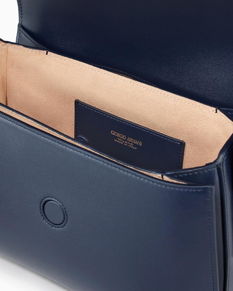 The world of armani BORSA MEDIA LA PRIMA IN PELLE PALMELLATA Nuovo
