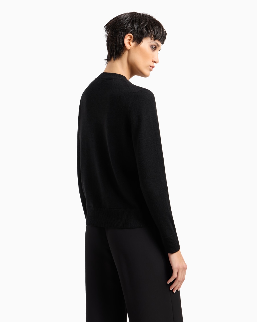 The world of armani MAGLIONE IN CASHMERE CON PROFILI A COSTE Qualità
