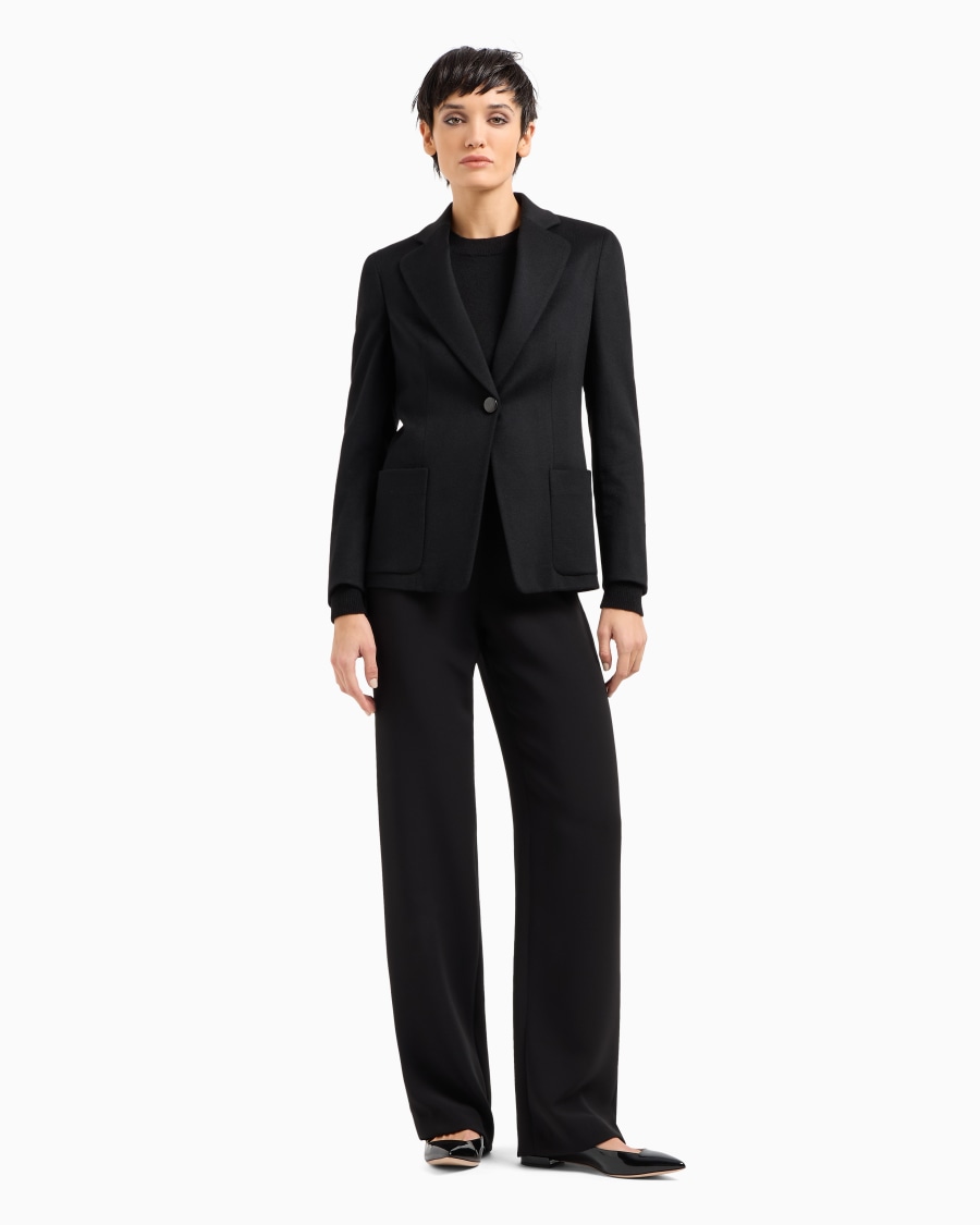 The world of armani MAGLIONE IN CASHMERE CON PROFILI A COSTE Qualità