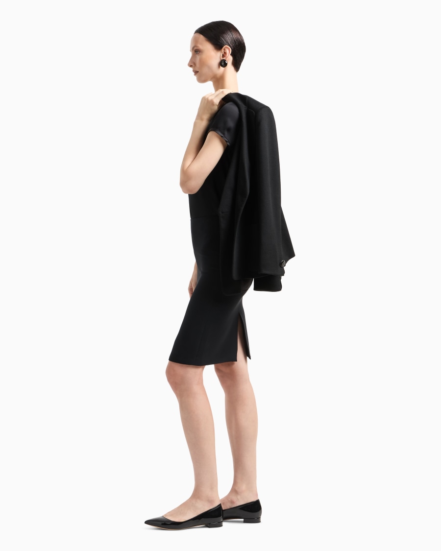 The world of armani GONNA A TUBINO IN CADY DI SETA Vendita