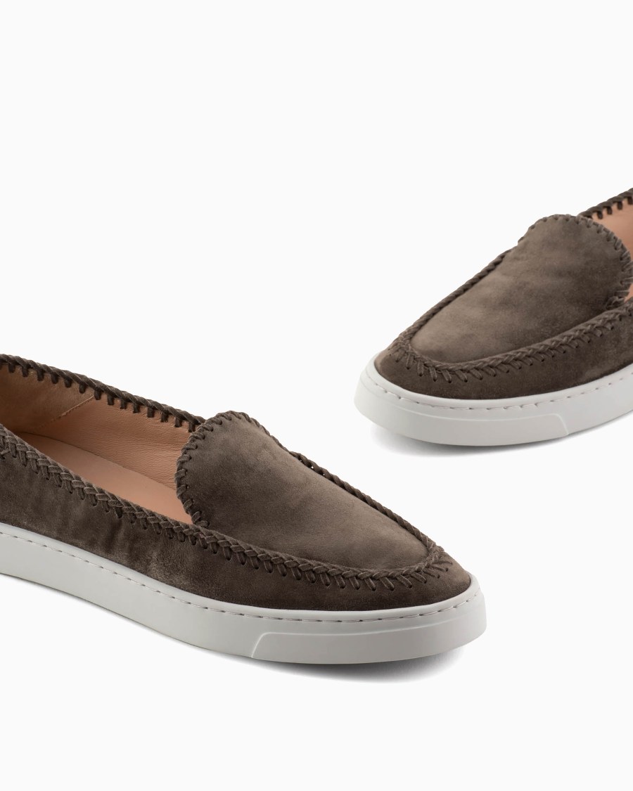 The world of armani GALLERIA 3 SLIP-ON IN PELLE SCAMOSCIATA Consegna Veloce