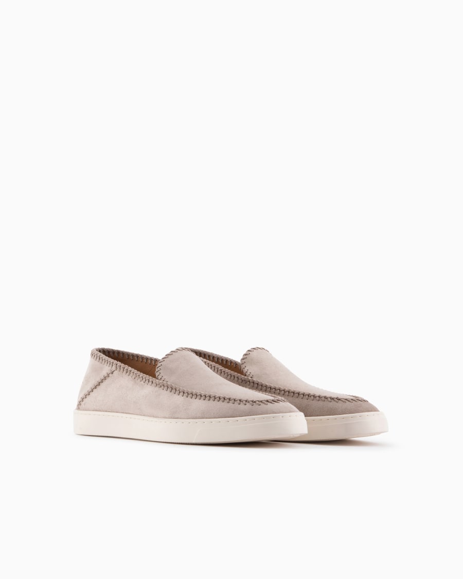 The world of armani GALLERIA 3 SLIP-ON IN PELLE SCAMOSCIATA Prezzo Ridotto