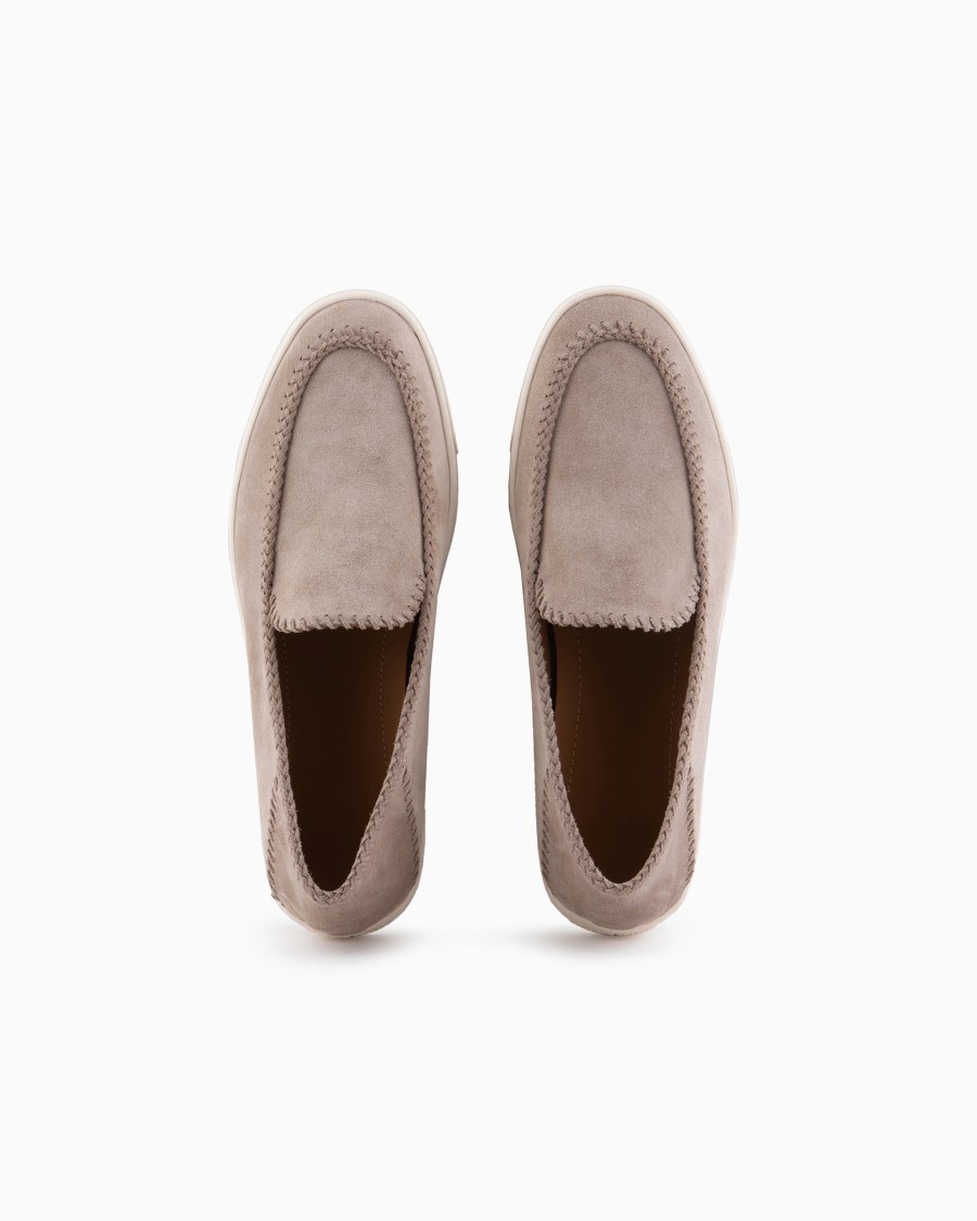 The world of armani GALLERIA 3 SLIP-ON IN PELLE SCAMOSCIATA Prezzo Ridotto