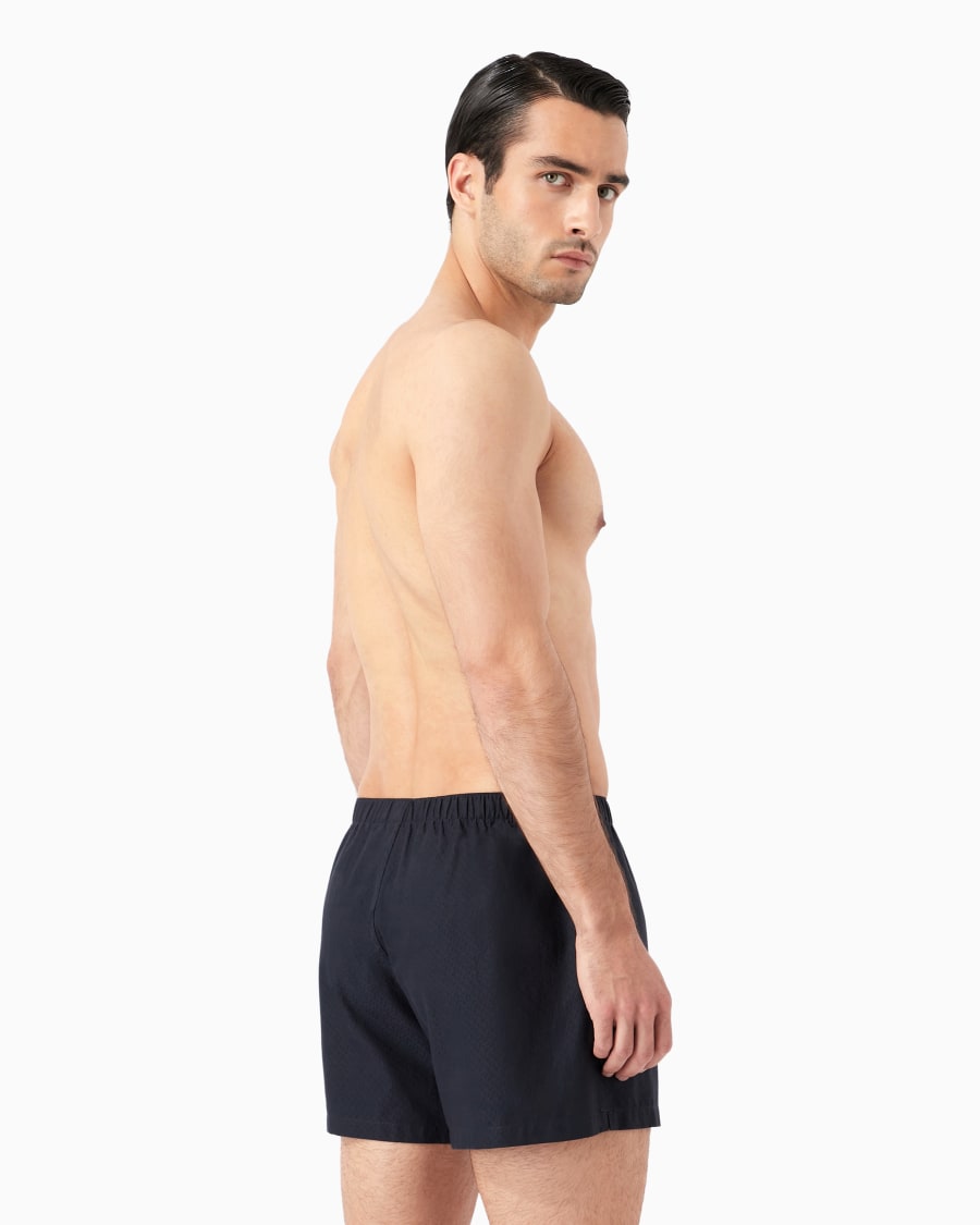 The world of armani BOXER IN COTONE CON LOGO RICAMATO Presa