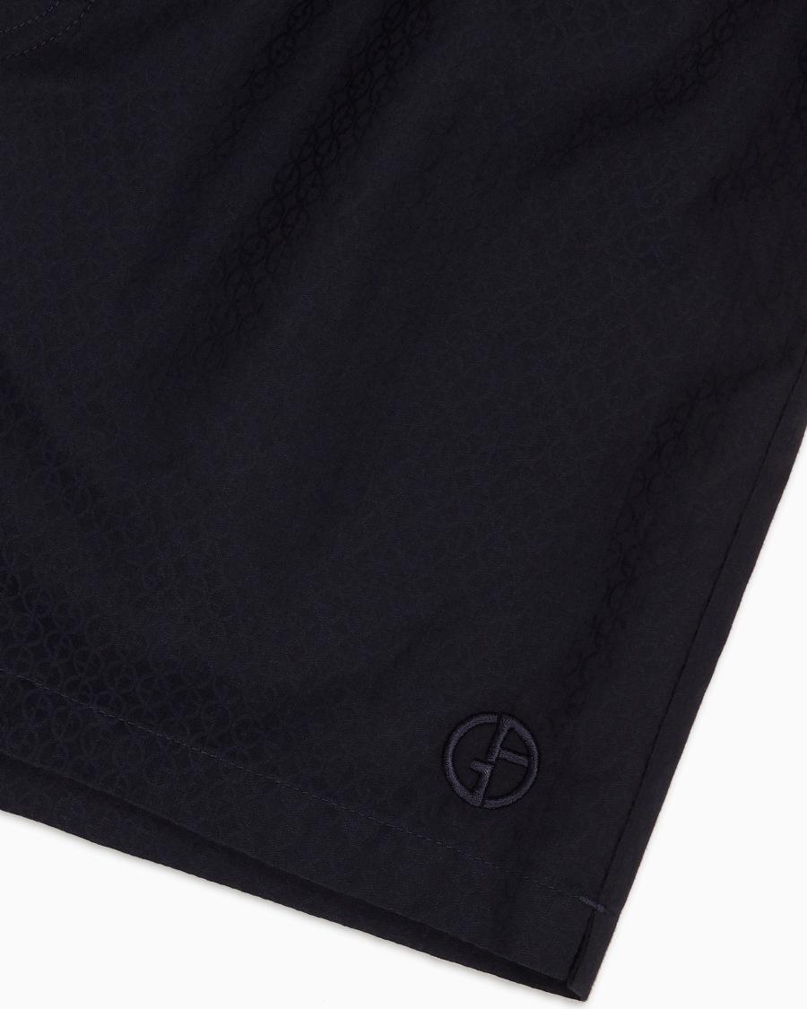 The world of armani BOXER IN COTONE CON LOGO RICAMATO Presa